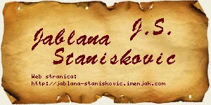 Jablana Stanišković vizit kartica